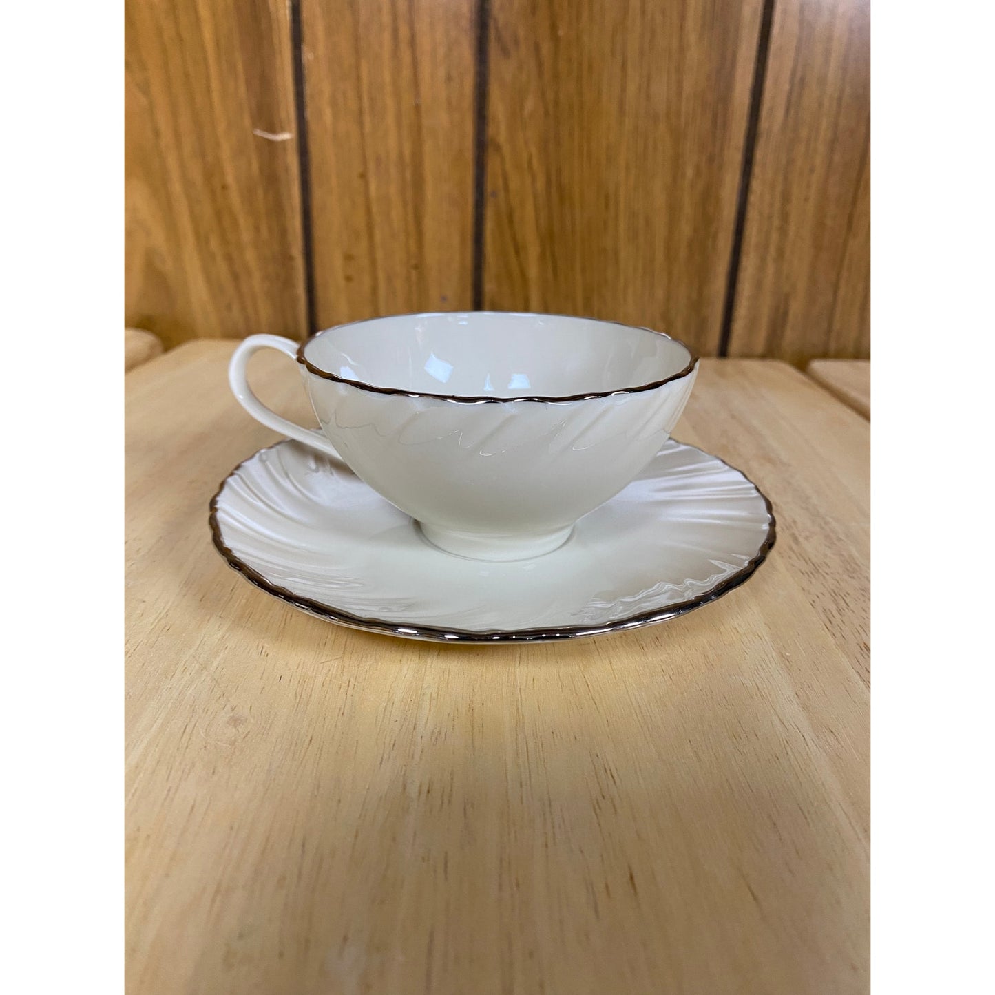 Weatherly Flat Cup & Saucer Set by Lenox