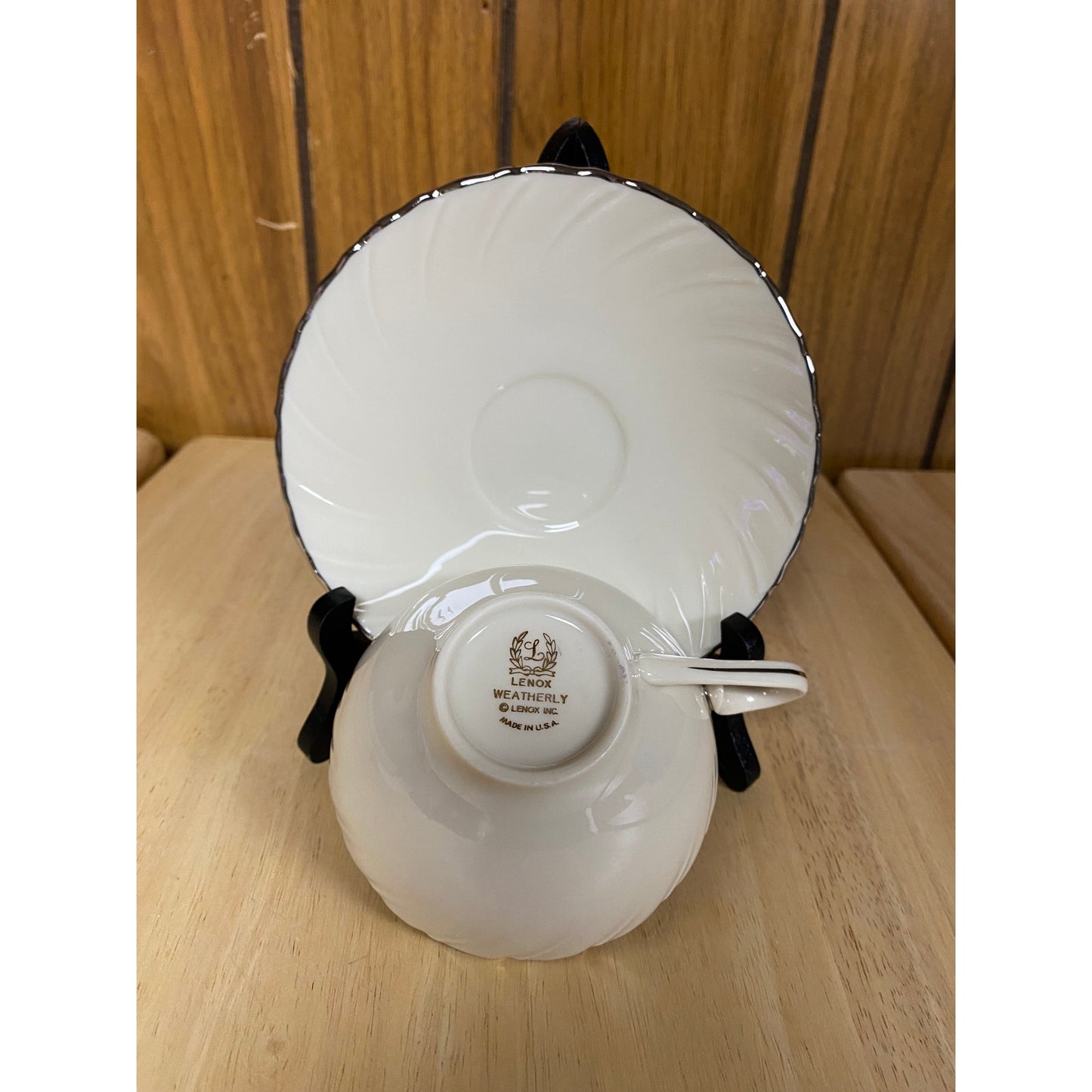 Weatherly Flat Cup & Saucer Set by Lenox