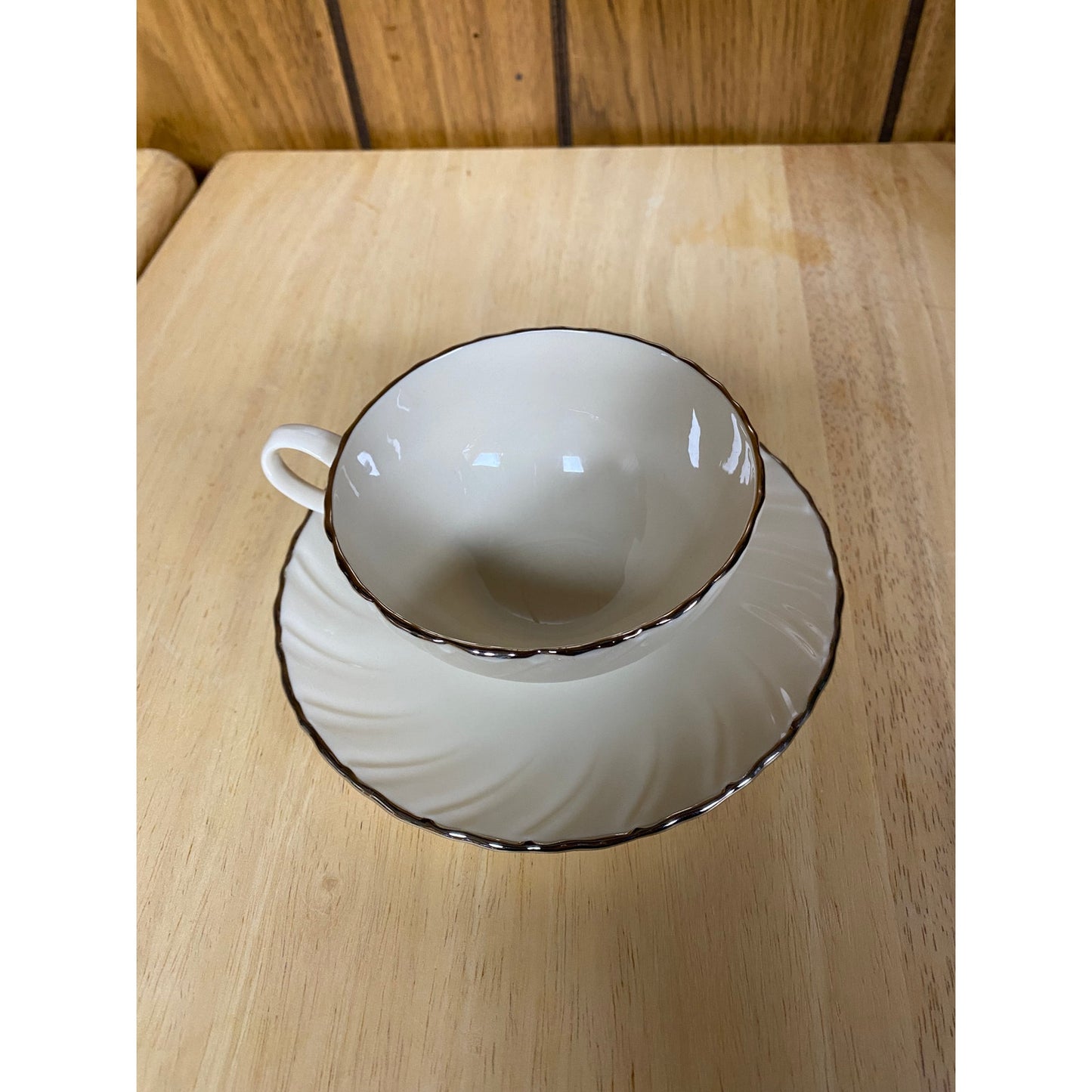 Weatherly Flat Cup & Saucer Set by Lenox