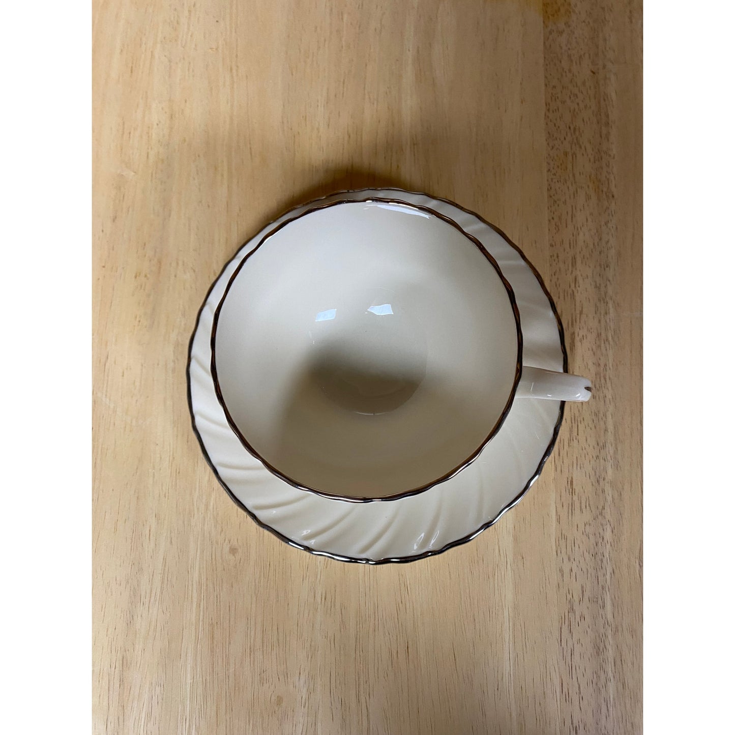 Weatherly Flat Cup & Saucer Set by Lenox