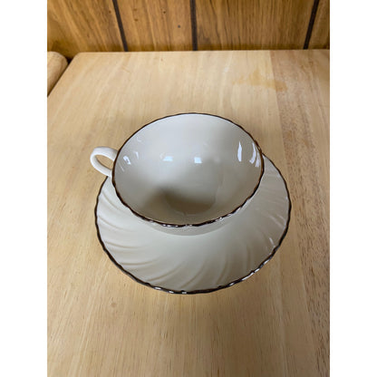 Weatherly Flat Cup & Saucer Set by Lenox