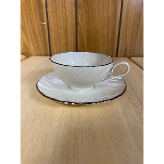 Weatherly Flat Cup & Saucer Set by Lenox