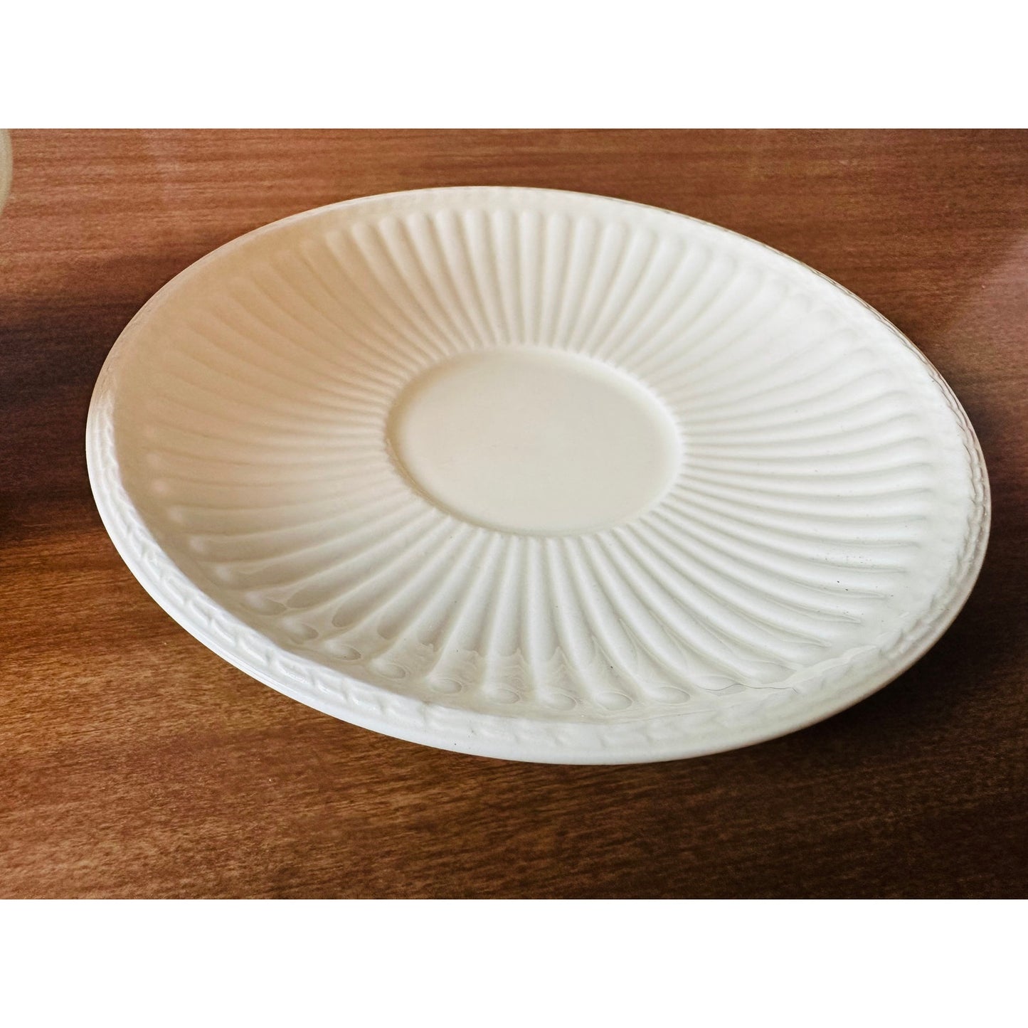 Vintage wedge wood Edme footed cup and saucer 5 5/8”saucer 2 1/2”footed cup